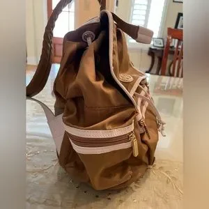 Tory Burch | Bags | Tory Burch Camel Colored Small Backpack  display picture 3